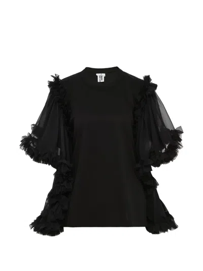 Noir Kei Ninomiya Ruffled Blouse In Black