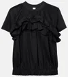 NOIR KEI NINOMIYA RUFFLED COTTON TOP