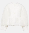 Noir Kei Ninomiya Ruffled Cupro-blend Blouse In White