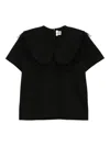 Noir Kei Ninomiya Ruffled-lace Top In Black