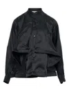 Noir Kei Ninomiya Ruffled-layer Twill Shirt In Black