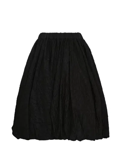 Noir Kei Ninomiya Double Weave Jacquard Bubble Skirt In Black