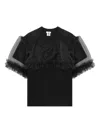 Noir Kei Ninomiya Ruffled Panel Top In Black