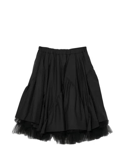 Noir Kei Ninomiya Ruffled Skirt In Black