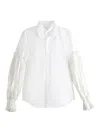 Noir Kei Ninomiya Ruffled-sleeve Shirt In White