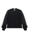 Noir Kei Ninomiya Ruffled-sleeve Sweatshirt In Black