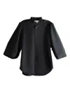 Noir Kei Ninomiya Ruffled-sleeve Top In Black