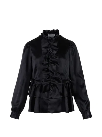 Noir Kei Ninomiya Ruffled Tiered Blouse In Black