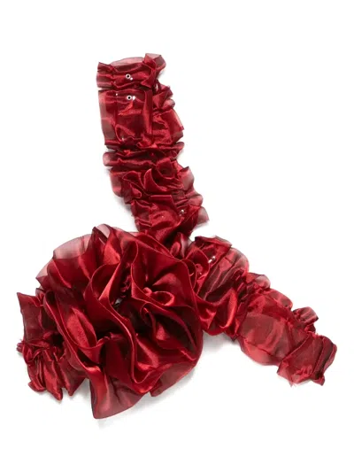 Noir Kei Ninomiya Ruffled Top In Red