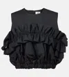 NOIR KEI NINOMIYA RUFFLED WOOL TOP