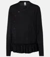 Noir Kei Ninomiya Ruffled Wool Top In Black