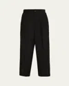 Noir Kei Ninomiya Safety Pin Pleated Wool Pants In Black