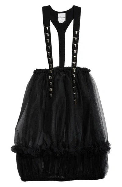 Noir Kei Ninomiya Tulle Dungaree Skirt In Black