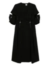 Noir Kei Ninomiya Slashed-sleeves Dress In Black