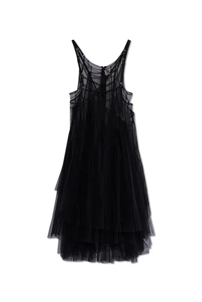 Noir Kei Ninomiya Sleeveless Tulle Dress In Black