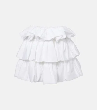 Noir Kei Ninomiya Minirock Aus Baumwolle In Weiss