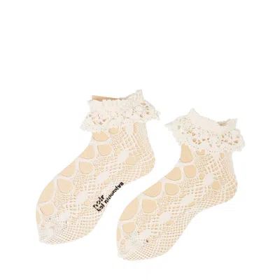 Noir Kei Ninomiya Torchon Lace Socks In Gold