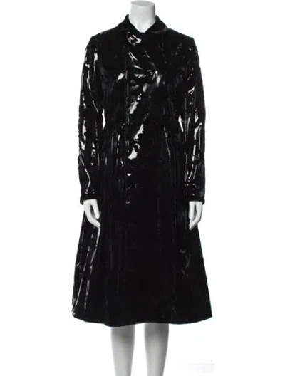 Pre-owned Noir Kei Ninomiya Trench Coat In Black