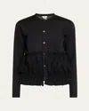 NOIR KEI NINOMIYA TULLE BOTTOM CARDIGAN