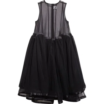 Noir Kei Ninomiya Tulle Dress In Black