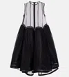 Noir Kei Ninomiya Tulle Layered Dress In Black
