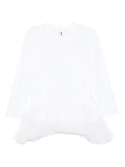 Noir Kei Ninomiya Tulle Skirt T-shirt In White