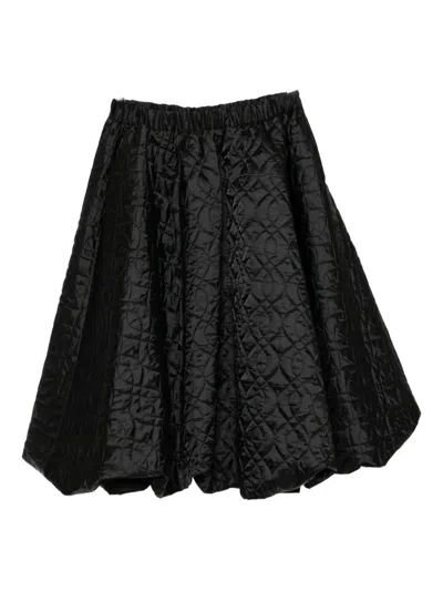 Noir Kei Ninomiya Twill Quilted Skirt In Black