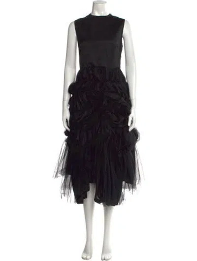 Pre-owned Noir Kei Ninomiya Vintage Midi Length Dress In Black