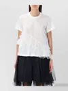 Noir Kei Ninomiya Ruffle Tulle Insert T-shirt In Black