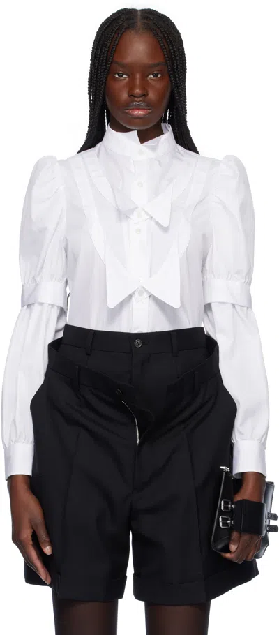 Noir Kei Ninomiya White Cotton Broad Shirt