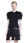 Noir Kei Ninomiya Maglietta In Jersey Di Cotone Con Maniche A Sbuffo In Black