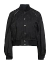 Noir Kei Ninomiya Woman Jacket Black Size M Rayon, Polyester, Cupro, Nylon, Polyurethane In Black