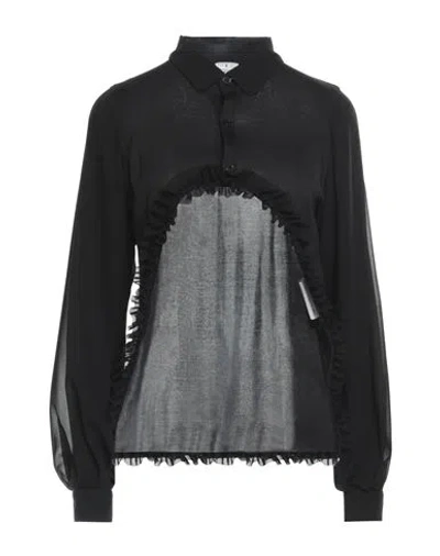 Noir Kei Ninomiya Woman Shirt Black Size M Silk, Polyester