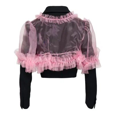 Noir Kei Ninomiya Wool Gabardine Polyester Jacket In Pink