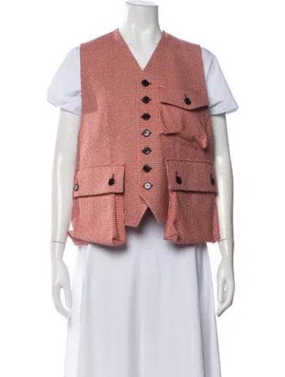 Pre-owned Noir Kei Ninomiya Wool Houndstooth Print Vest W/ Tags In Multi