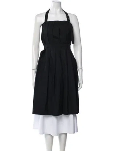 Pre-owned Noir Kei Ninomiya Wool Knee-length Dress In Black