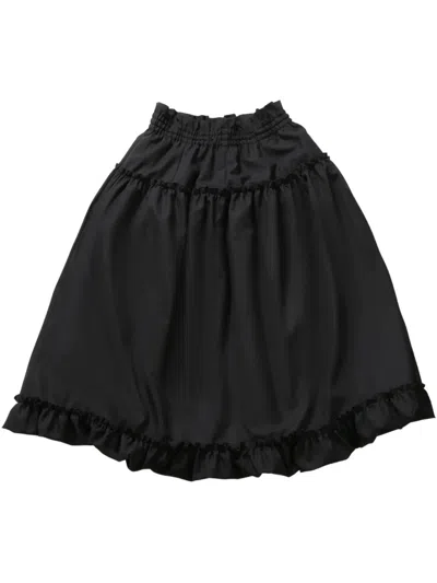 Noir Kei Ninomiya Wool Midi Skirt In Black
