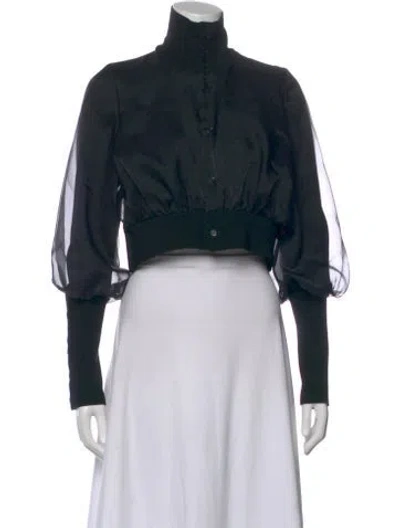 Pre-owned Noir Kei Ninomiya Wool Mock Neck Sweater In Black