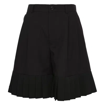 Noir Kei Ninomiya Wool Polyester Gabardine Skirt In Black