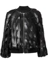 Noir Kei Ninomiya Woven Bomber Jacket In Black