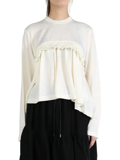 Noir Kei Ninomiya Wrinkled T-shirt In Neutrals