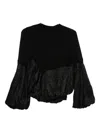 Noir Kei Ninomiya X Comme Des Garçons Panelled Top In Black