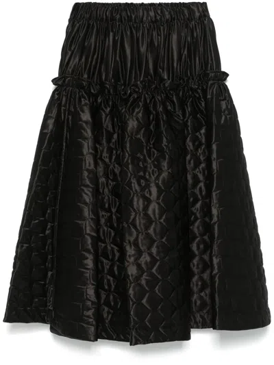 Noir Kei Ninomiya X Comme Des Garcons Satin Skirt In Black
