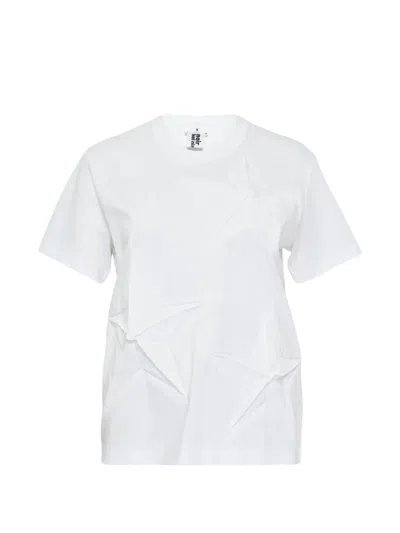 Noir Kei Ninomiya X Comme Des Garçons Star-detail T-shirt In White