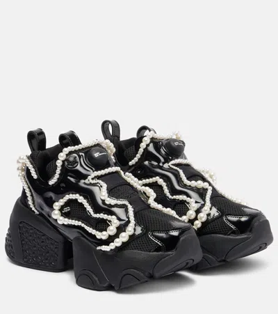 NOIR KEI NINOMIYA X REEBOK EMBELLISHED PLATFORM SNEAKERS