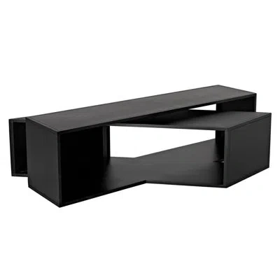 Noir Keweco Coffee Table In Matte Black