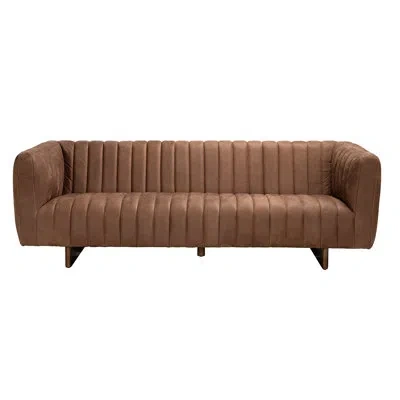 Noir Khann 83'' Tuxedo Arms Sofa In Orris Brown