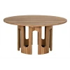 Noir Kirill 60'' Solid Wood Dining Table In White Oak