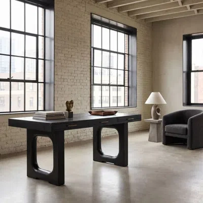 Noir Kirk Desk In Black