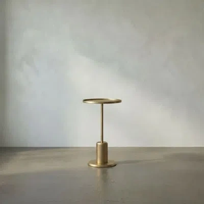 Noir Kurtz Side Table, Brass Finish